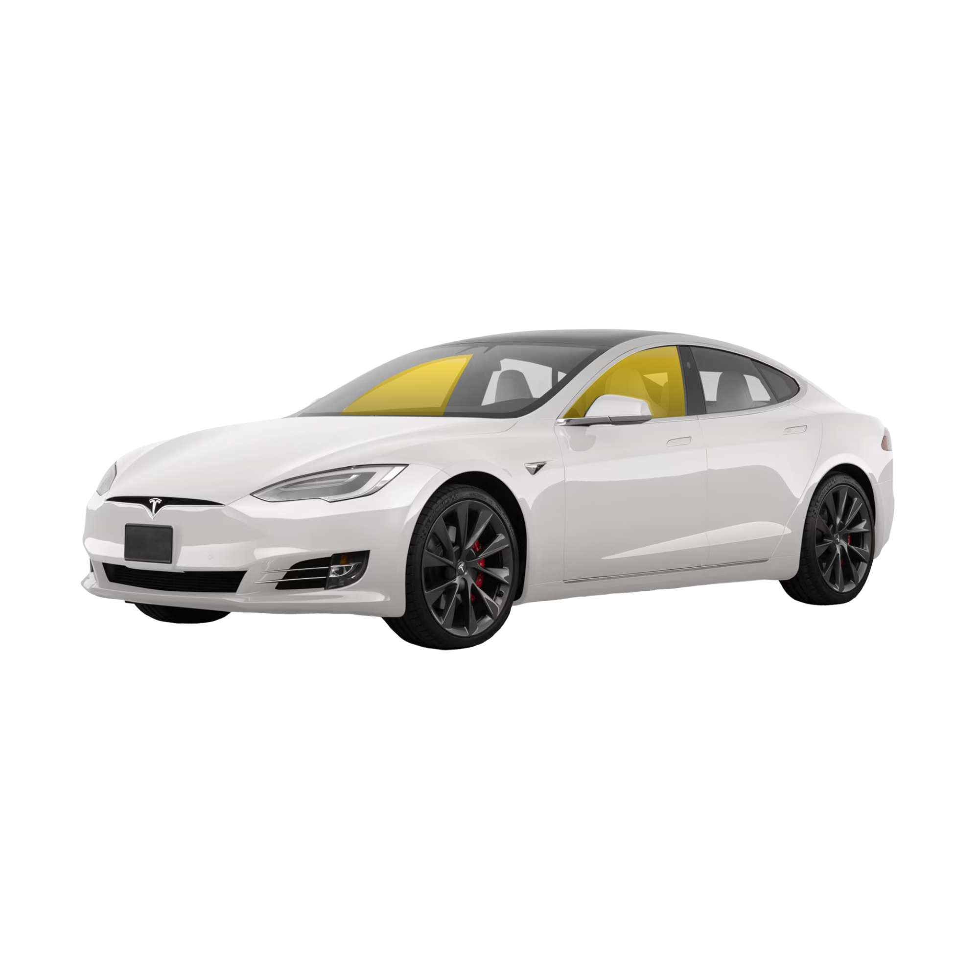 Front 2 Windows Tint: Covered windows shown in yellow