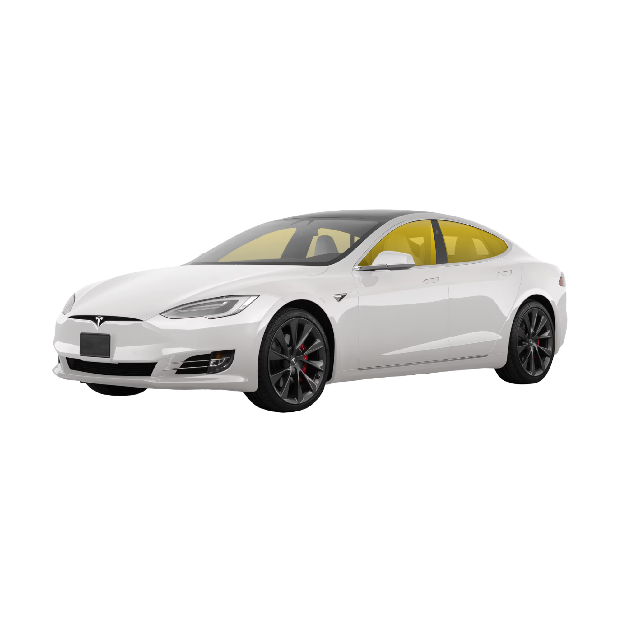 All Sides and Rear Glass Tint: Covered windows shown in yellow
