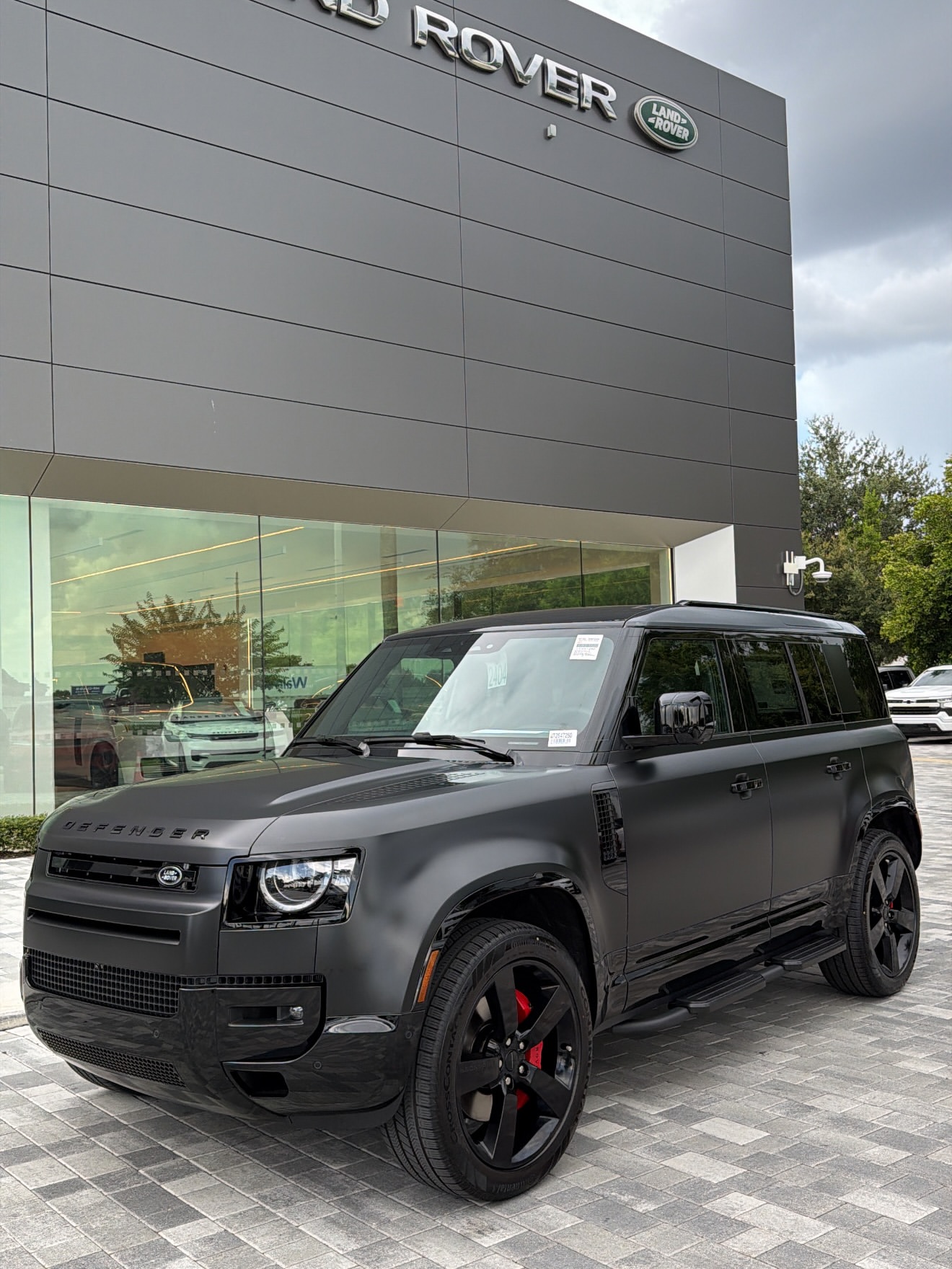 Satin matte black Land Rover Defender protected finish